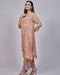 Peach Blossom Embroidered Organza Kurta Set