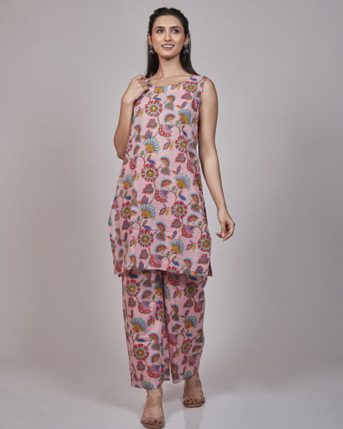 Blush Garden Organza Layered Kurta Set