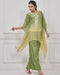 Verdant Glow Ombre Kaftan Co-ord Set with Straight Pants