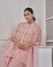Blush Petal Cape with Straight Pants