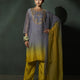 Slate Grey & Mustard Yellow