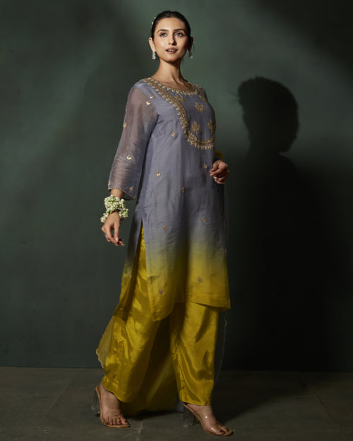 Twilight Ombre Embroidered Kurta Set