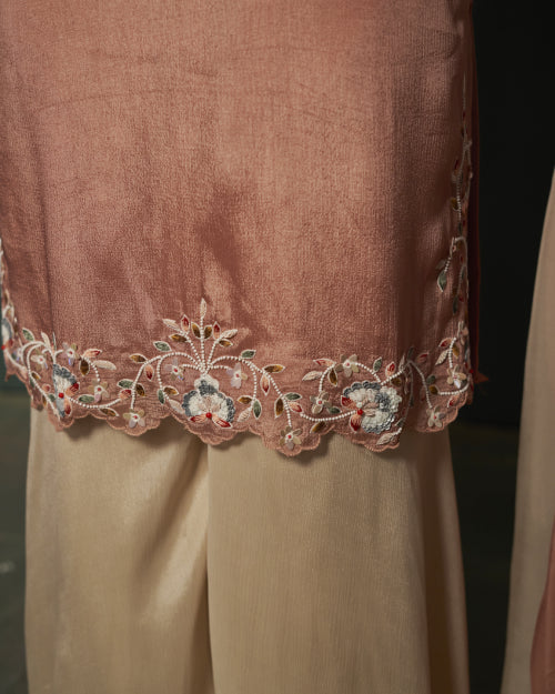 Rosewood Elegance Embroidered Kurta Set
