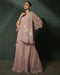Blush Grace Embroidered Tunic & Palazzo Set