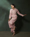 Ivory Blossom Embroidered Jacket With Wide-Leg Satin Trousers