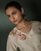 Ivory Petal Embroidered Russian Silk Co-Ord Set